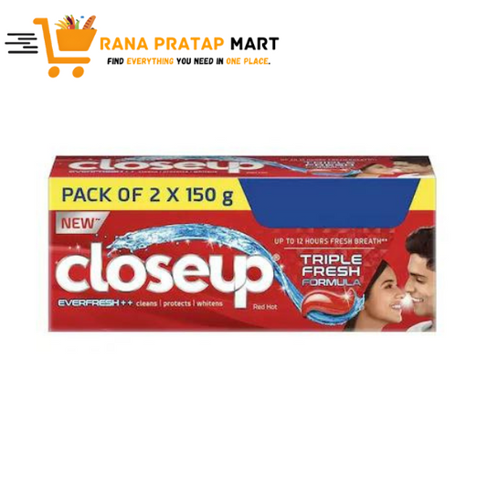 Closeup Everfresh+ Gel Toothpaste (Red Hot) - 150g  ( Pack 2 )